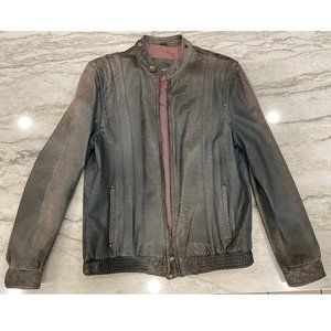 Vintage, Leather jacket, brownish/Gray, size marked 102. Echtes Leder: